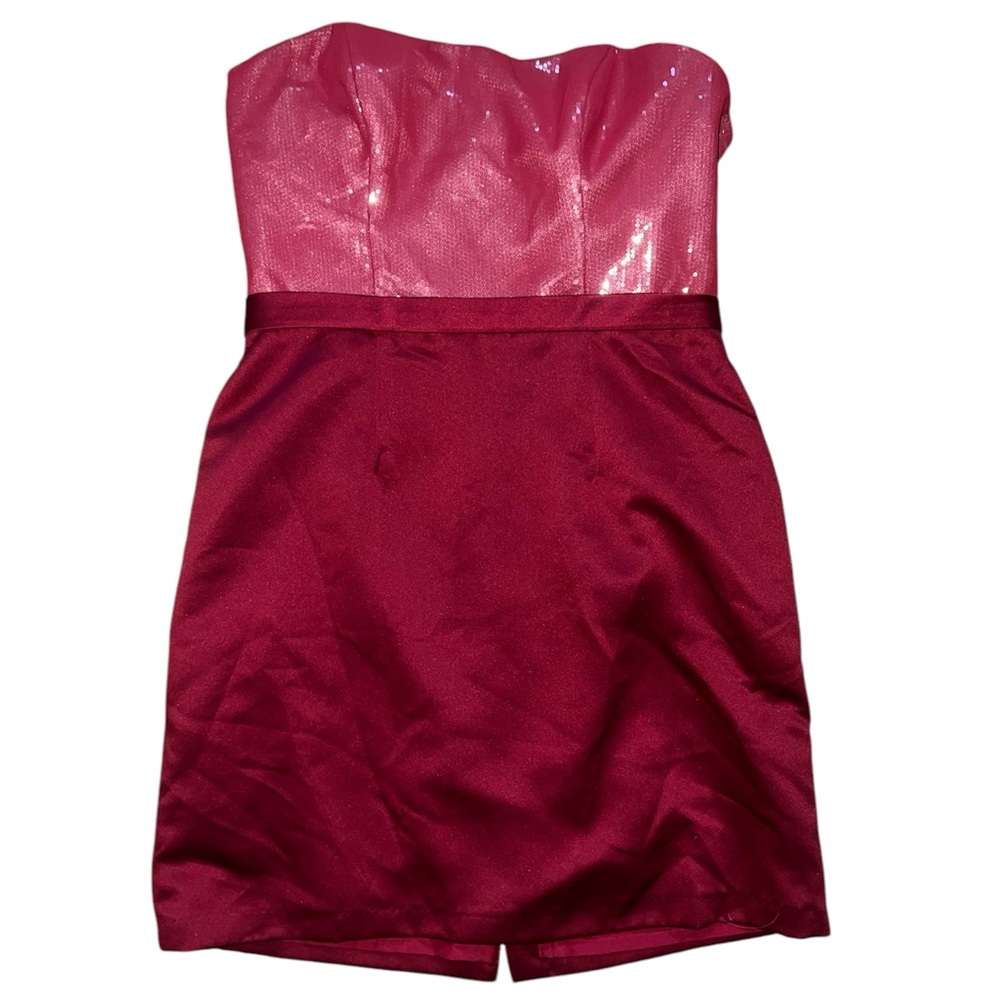 Elegant Red Strapless Dress